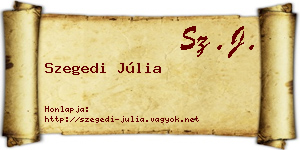 Szegedi Júlia névjegykártya